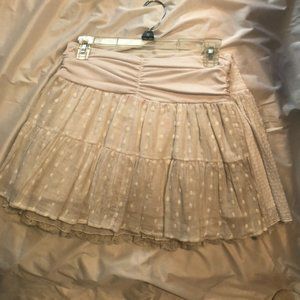 Polka Dot White bebe Skirt